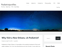 Tablet Screenshot of podiatristprofiles.com